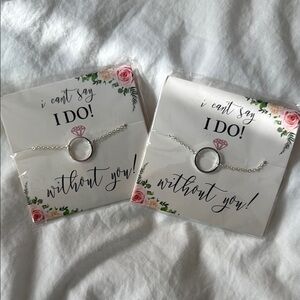 Silver Bridesmaid Proposal Necklaces